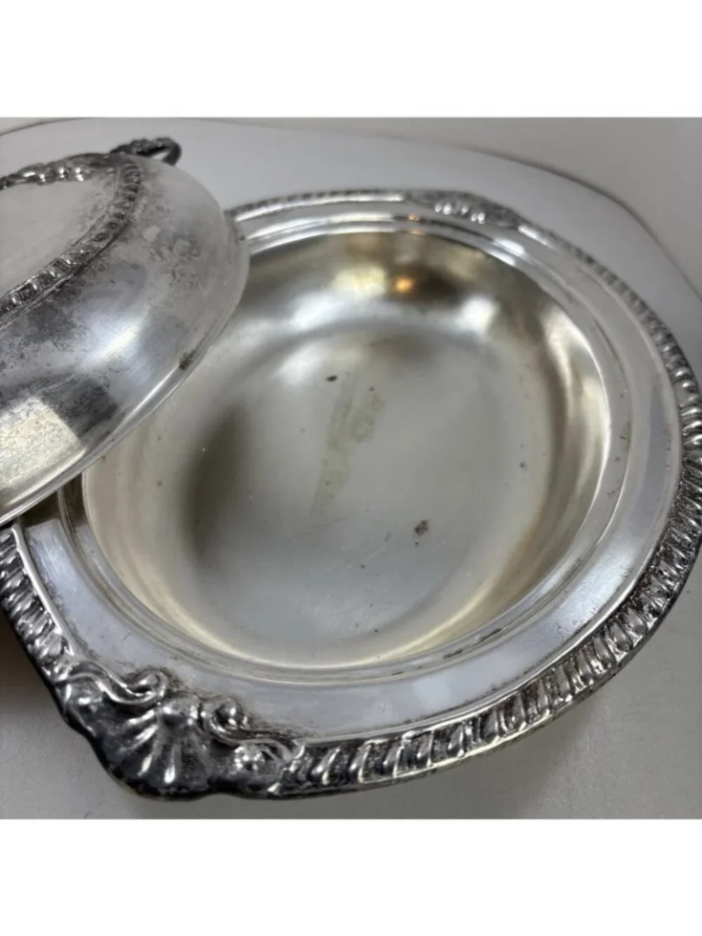 Victorian Style Serving Dish/plate with Lid, Vintage, Oval Silverplate 13